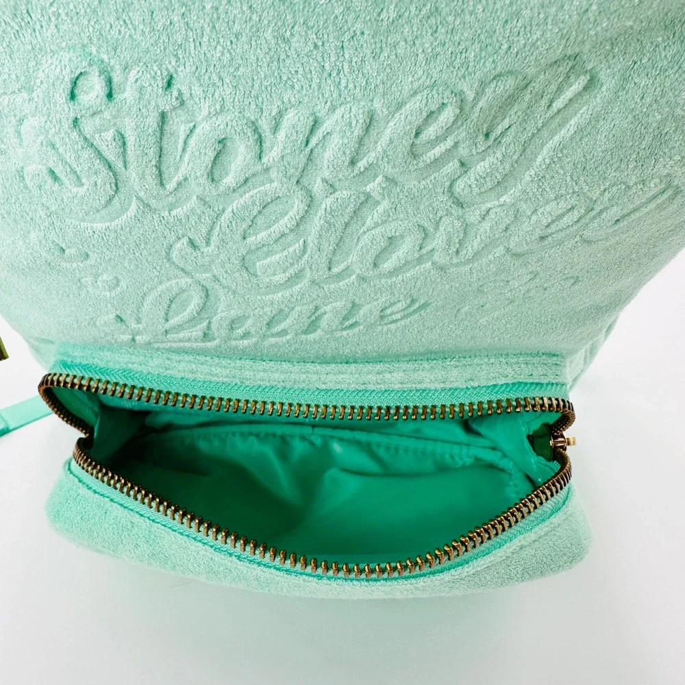 Stoney Clover Lane x Target Mint Green Terry Embossed Backpack Gold Hardware NWT